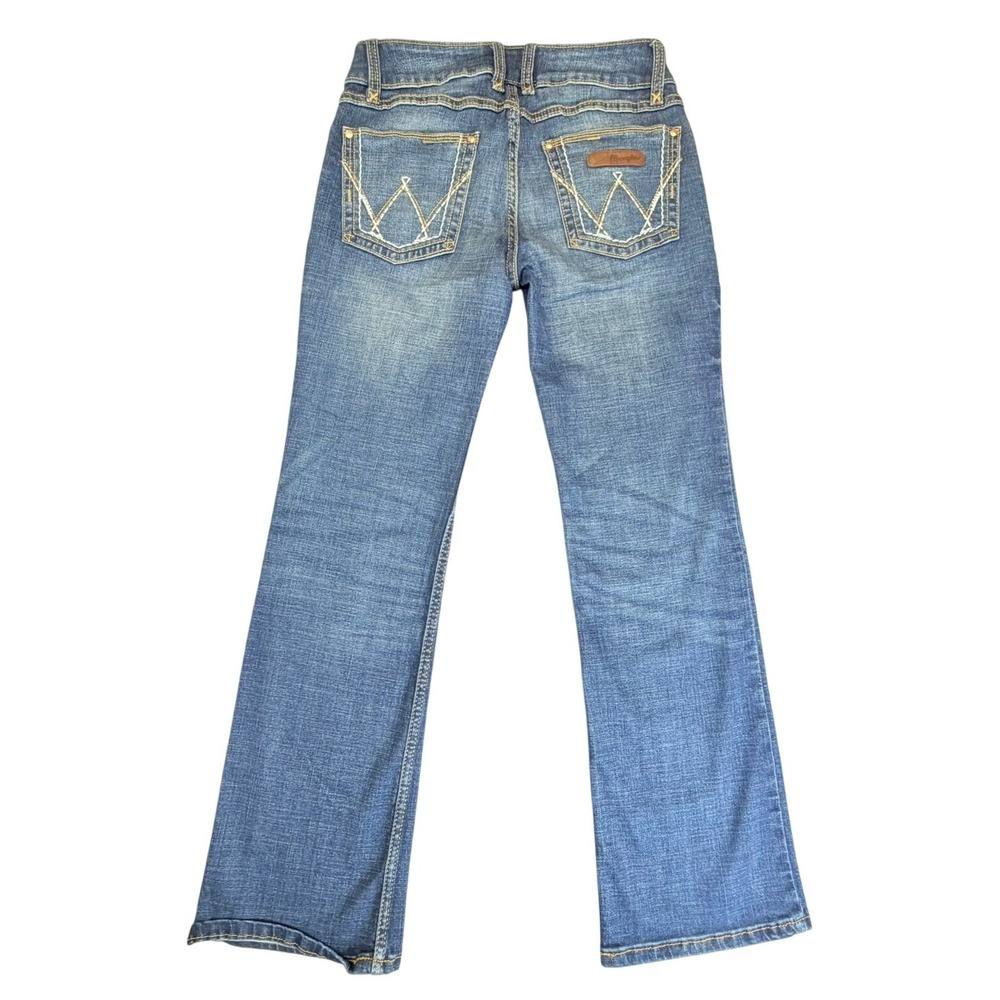 Wrangler Boot Cut Jeans Womens 3x30 Blue Medium Wash Stretch Cowgirl Western - Picture 2 of 9